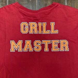 Maroon‎ Men's Cotton Graphic Tee T-Shirt with Grill Master Logo